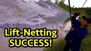 CATCHING Lots of FISH Using A Lift Net (Thailand's Rainy Season)