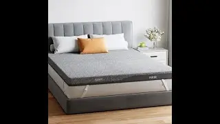 PERLECARE Dual Firmness Mattress Topper Queen, 3 Inch Firm Bed Topper with Split Soft