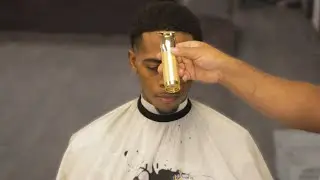 Burst Taper Fade With Crispy Line Up | Gold Babyliss Pro FX Trimmer