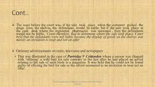 The distinction between an offer and an invitation to treat.