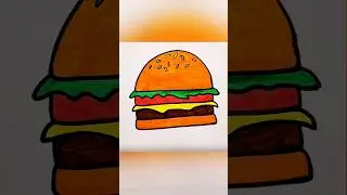 How to draw a Burger/Cheeseburger #drawing #shorts #youtubeshorts #viral #trending @angelsartstudio