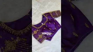 Bridal Blouse💜|Aari Work Blouse Design🪡 #boutique #aari #aariwork #blouse #blousedesign