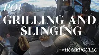 HotDog Cart POV : Grilling And Slinging Dogs!