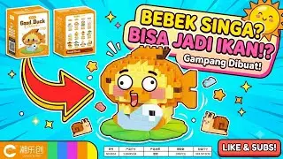 TUTORIAL MERAKIT LEGO BRICKS GOOD DUCK [ BEBEK MEMANCING ] 