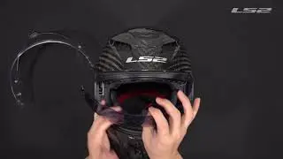 LS2 Dragon Helmet: How to Remove and Reinstall the Outer Shield and Inner Drop-Down Sunshield