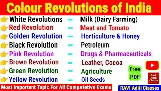Colour Revolutions in India | Most Important Questions for all Exams | Static Gk