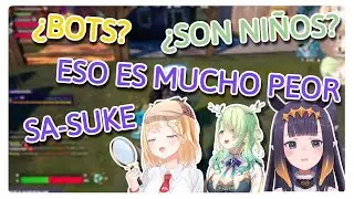 El primer juego de Fortnite de Ame, Ina y Fauna contra personas reales  [HololiveEN][Sub Espa&ntilde;ol]