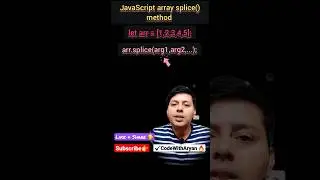 JavaScript Interview Questions | array splice() In JavaScript #shorts #javascript #js #viralvideo 🔥