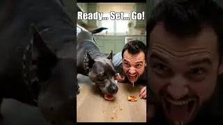 My Dog Completely Destroyed This Challenge 😳🐕💥 #bigbites #food #foodlover