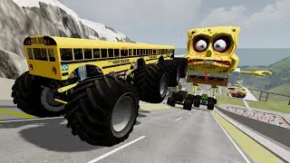 RMD Random Car # Monster Truck Jumps And Crashes #019 BeamNG Drive  #USA