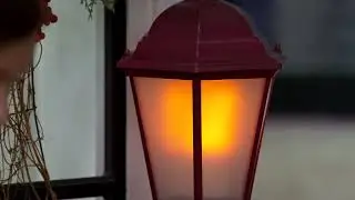 Indoor/Outdoor Adjustable Lamp Post with Wreath by Valerie on QVC