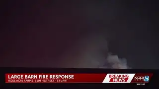 Firefighters battle large barn fire at Rose Acres Farms in Stuart