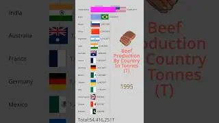 Beef Production By Country #barchartrace #beef #production #datavisualization