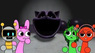 Sprunki Fun Bot & Pinki & Oren & Vineria Played Run From Hungry Catnap Obby in ROBLOX 