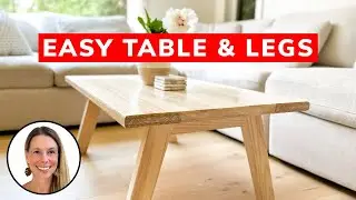 DIY Ash Coffee Table with Custom Legs: Easy Build Tutorial // Woodworking