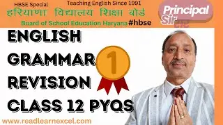 HBSE Class 12 English Grammar PYQs 10 नंबर पक्के | Tenses, Narration, Articles, Voice, Modals#hbse