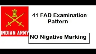 41 FAD Examination Pattern