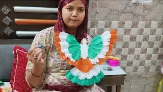 Craft Easy Independence day pigeon Flag with paper |  Republic day pigeon Flag | DIY 👍&hearts;️🇮🇳