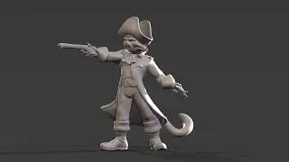 Captain Claw fan art - figurine project
