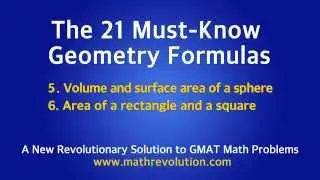 The must-know Geometry formulas for GMAT math (05-06)｜Math Revolution