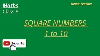 Maths: what is a square number? square numbers of 1 to 10