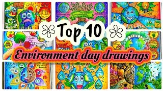 Environment Day Poster Drawing 2026 / Save Nature Save Environment Chart Project/save earth drawing