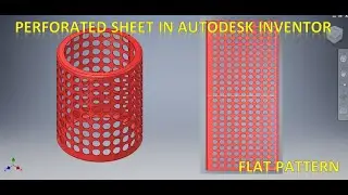 Perforated Sheet in Autodesk Inventor Sheet Metal #367 || Inventor Sheet Metal Tutorials