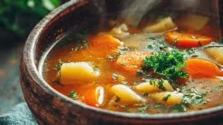 Sopa de legumes com carne 