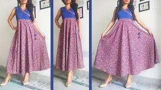 Stylish Angrakha Kurti | Angrakha Kurti Cutting & Stitching (Part - 2)