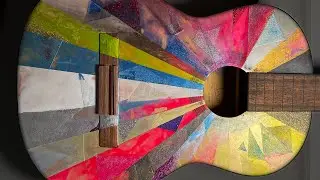 Painting a Semi-Fretless Acoustic Guitar: Vintage/Modern Graphics & More!