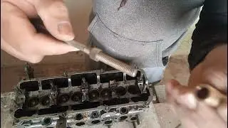 cambio de guia de valvula motor audi 2.0