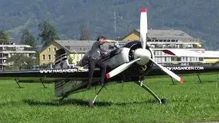 Sukhoi26 Aerobatic Real Airplane Flight Demo Mollis Flugplatz