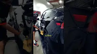 Ceramic coating a Tesla Model Y #tesla