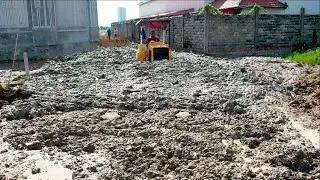 Expert Operating Of Supper Strong Komats'u Bulldozer Remove Mud & Push the Rocks Install New Road