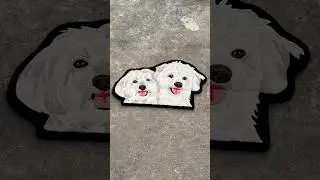 🐾 Custom Handmade Pet Rug 🐶 #shorts #cute #customrugs #art #ruggyland #pets