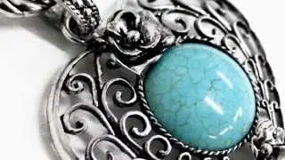 Anh&auml;nger T&uuml;rkis Silber - Herz (Turquoise Heart Pendant) - doktorhardstuff.net