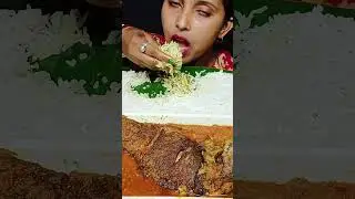 Brinjal Fry With Basmati Rice Eating Challenge #shorts #short #shortvideo