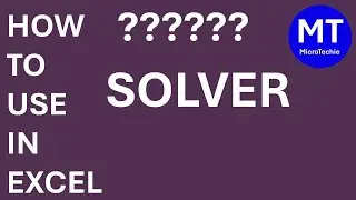 How to use Solver in Excel