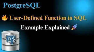 User defined function in PostgreSQL/ SQL 14# || SQL Query Example || Vaseem Analyst