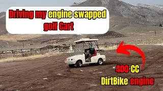 400cc Dirt Bike Engine Swapped Golf Cart &ndash; First Real Drive