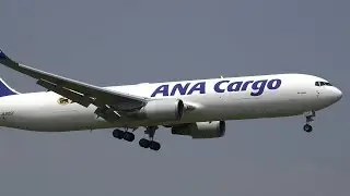 ANA Cargo New Livery Boeing 767-300F JA605F Landing at NRT 16R