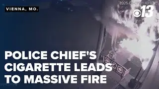 Security footage shows police chief's cigarette led to residential facility fire