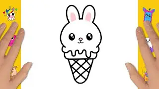 HOW TO DRAW A KAWAII BUNNY ICE CREAM