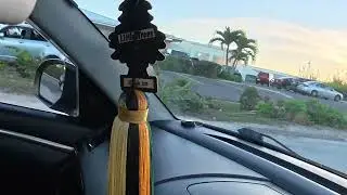 Driving home at the end of the work day.