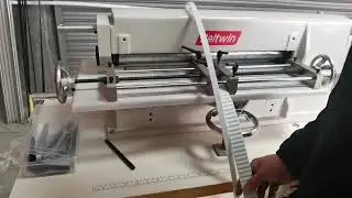 Semi auto PU timing belt fast cutting slitting machine for open belt
