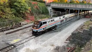 Amtrak Empire Service Train #239 Northbound Passing Under West 38th Street In Manhattan (10/20/2022)