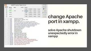 change port 80 in xampp. Apache shutdown unexpectedly, port 80 in use by unable to open process