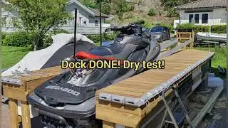 Home made jetski dock for two skis, with lift.