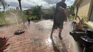 Pressure Washing A Paver Patio In Vero Beach, FL #pressurewashing #pavercleaning #surfacecleaning