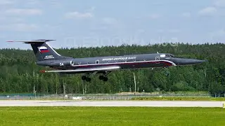 BLACK PEARL TU-134UBL landing Minsk Airport / Черная Жемчужина МА ВМФ РФ Ту-134УБЛ Аэропорт Минск 4K